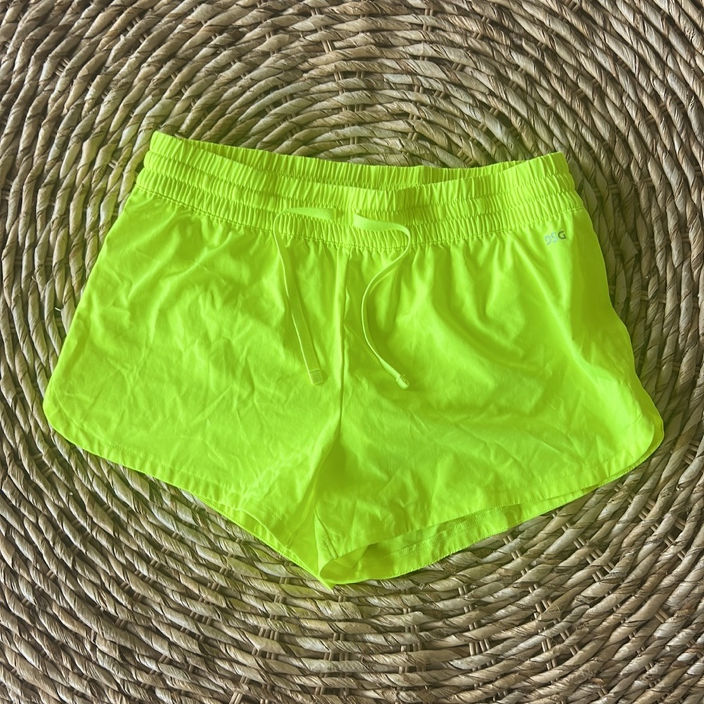 DSG women’s bright yellow size medium, running shorts